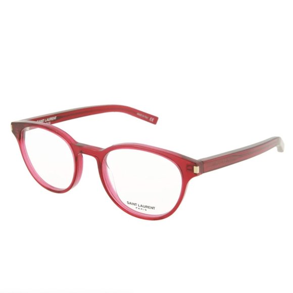 Saint Laurent Women's Transparent Red Eyeglasses! - Picture 1 of 4